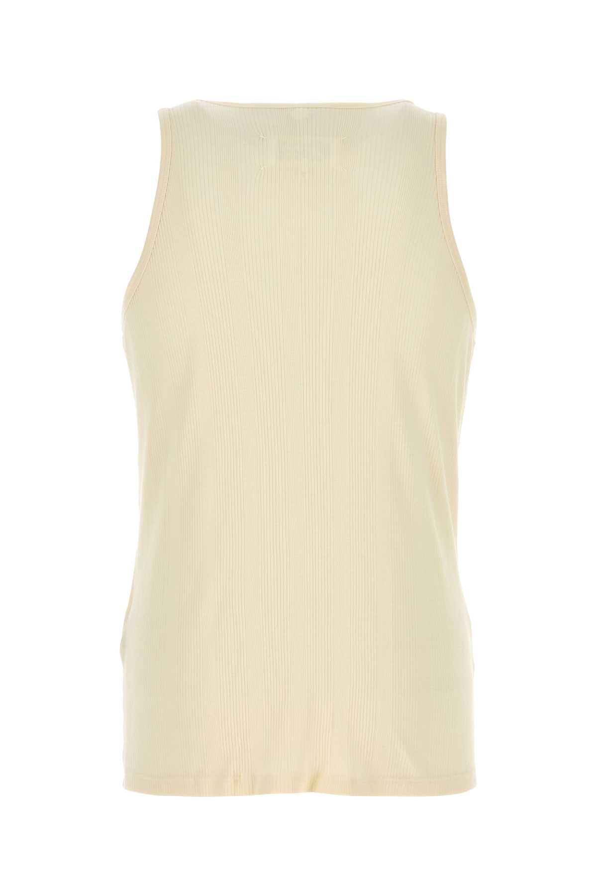 Ivory cotton blend tank top S50NL0049M20060103 (Maison Margiela / タンクトップ・キャミソール ) | Maison Margiela (メゾン マルジェラ)(1)