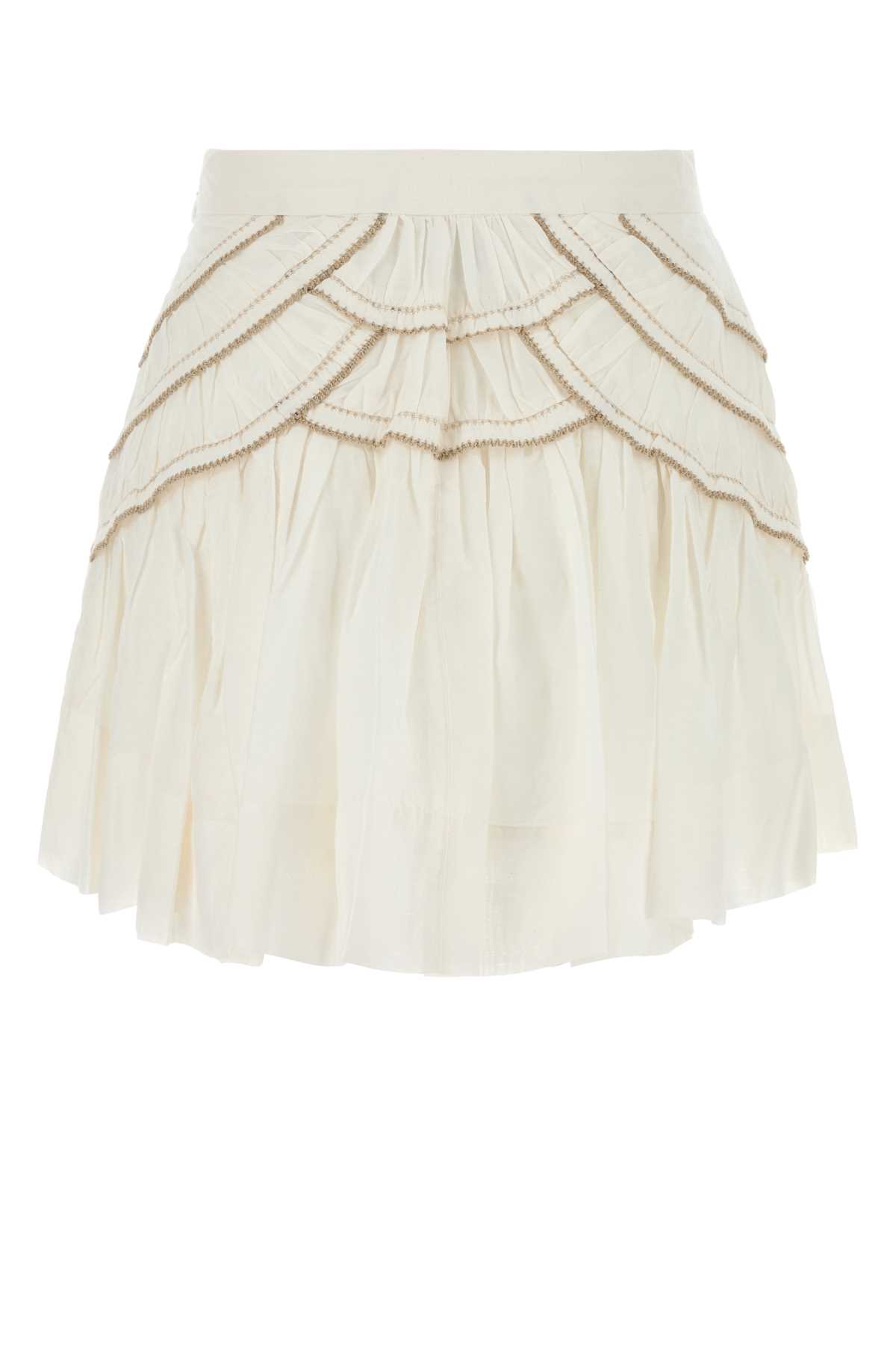White cotton blend Ceola mini skirt JU0376FBB3J04E20WH (Isabel Marant Étoile / スカート ) | Isabel Marant Étoile (イザベル マラン エトワール)(1)