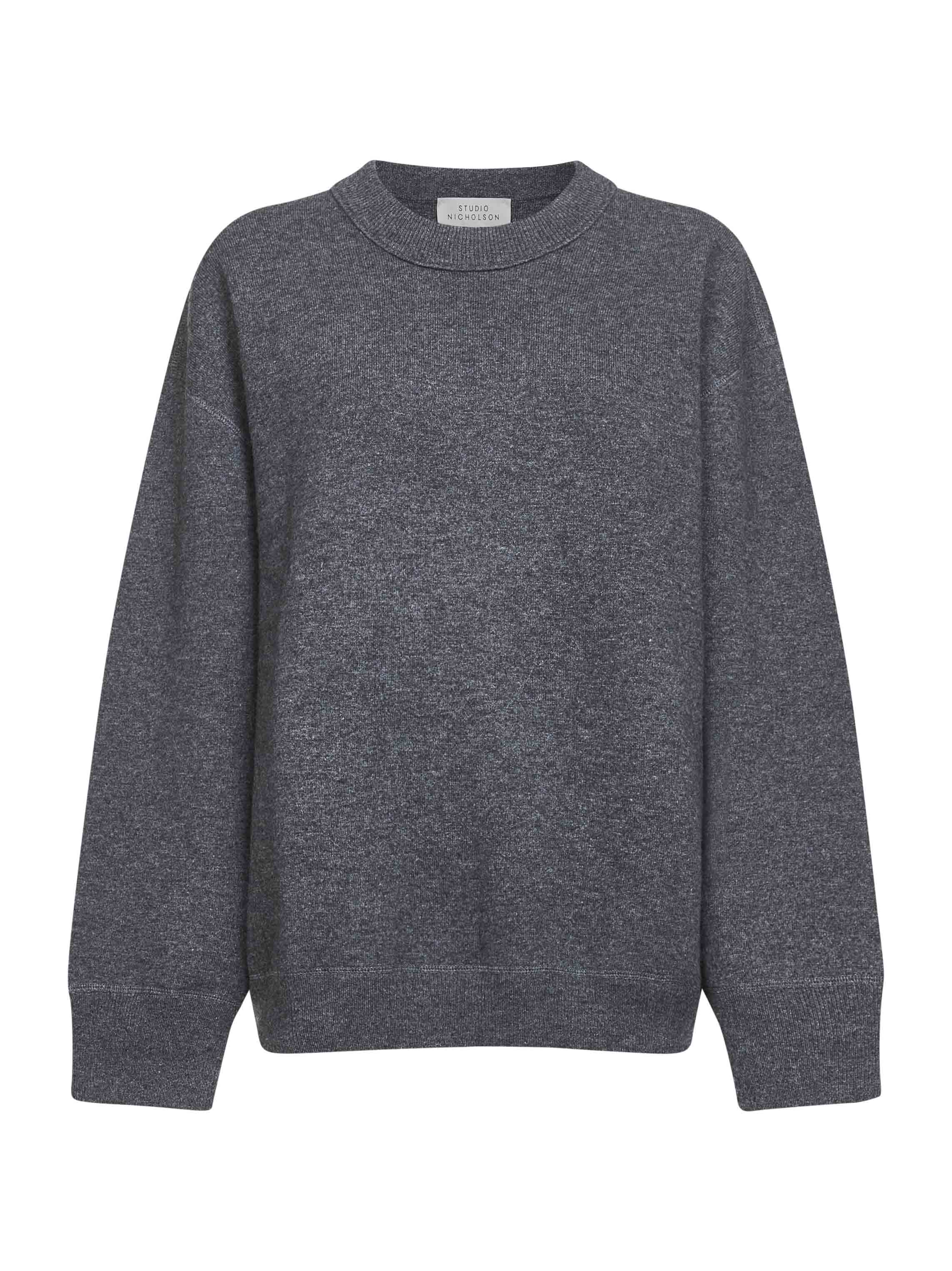 STUDIO NICHOLSON Sweaters MORAYSNDOUBLECASHMERECHARCOALMARL (Studio Nicholson / ニット・セーター・カーディガン ) | Studio Nicholson (スタジオニコルソン)