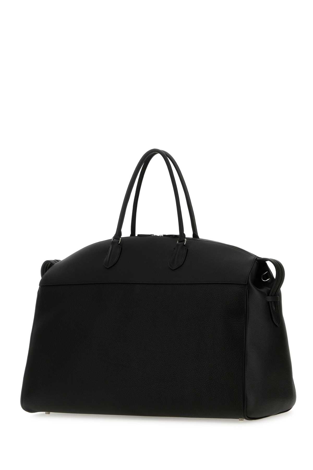 Black leather George travel bag W1631L129BAS (The Row / ビジネス・トラベルバッグ ) | The Row (ザ・ロウ)(1)