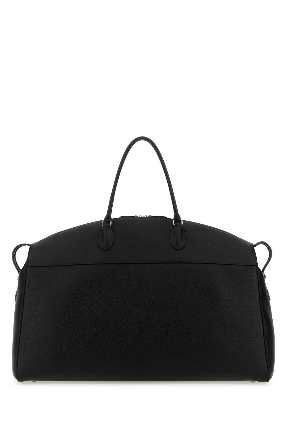 Black leather George travel bag W1631L129BAS (The Row / ビジネス・トラベルバッグ ) | The Row (ザ・ロウ)(2)