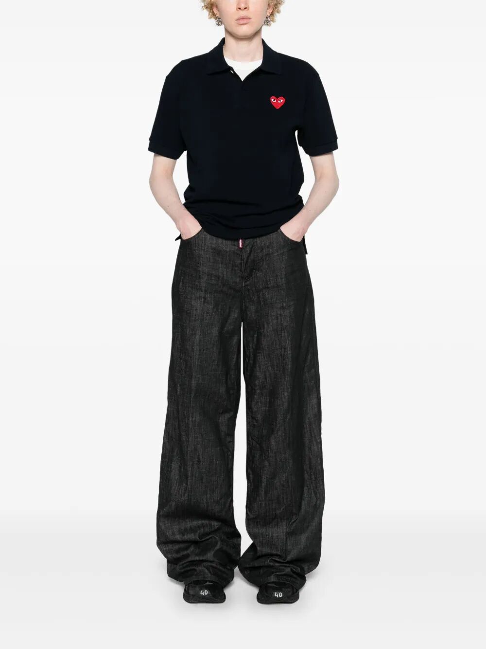 RED HEART COTTON POLO SHIRT P1T006NAVY (PLAY Comme Des Garçons / ポロシャツ ) | PLAY Comme Des Garçons (プレイ コムデギャルソン)(5)