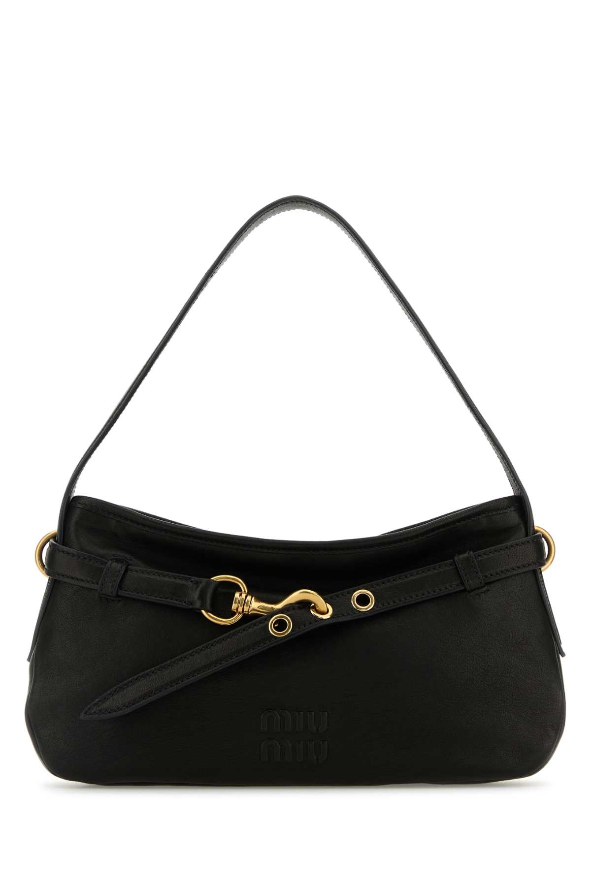 Black nappa leather Avenue shoulder bag 5BC1822BBLF0002 (MIU MIU / ハンドバッグ・ショルダーバッグ ) | MIU MIU (ミュウミュウ)