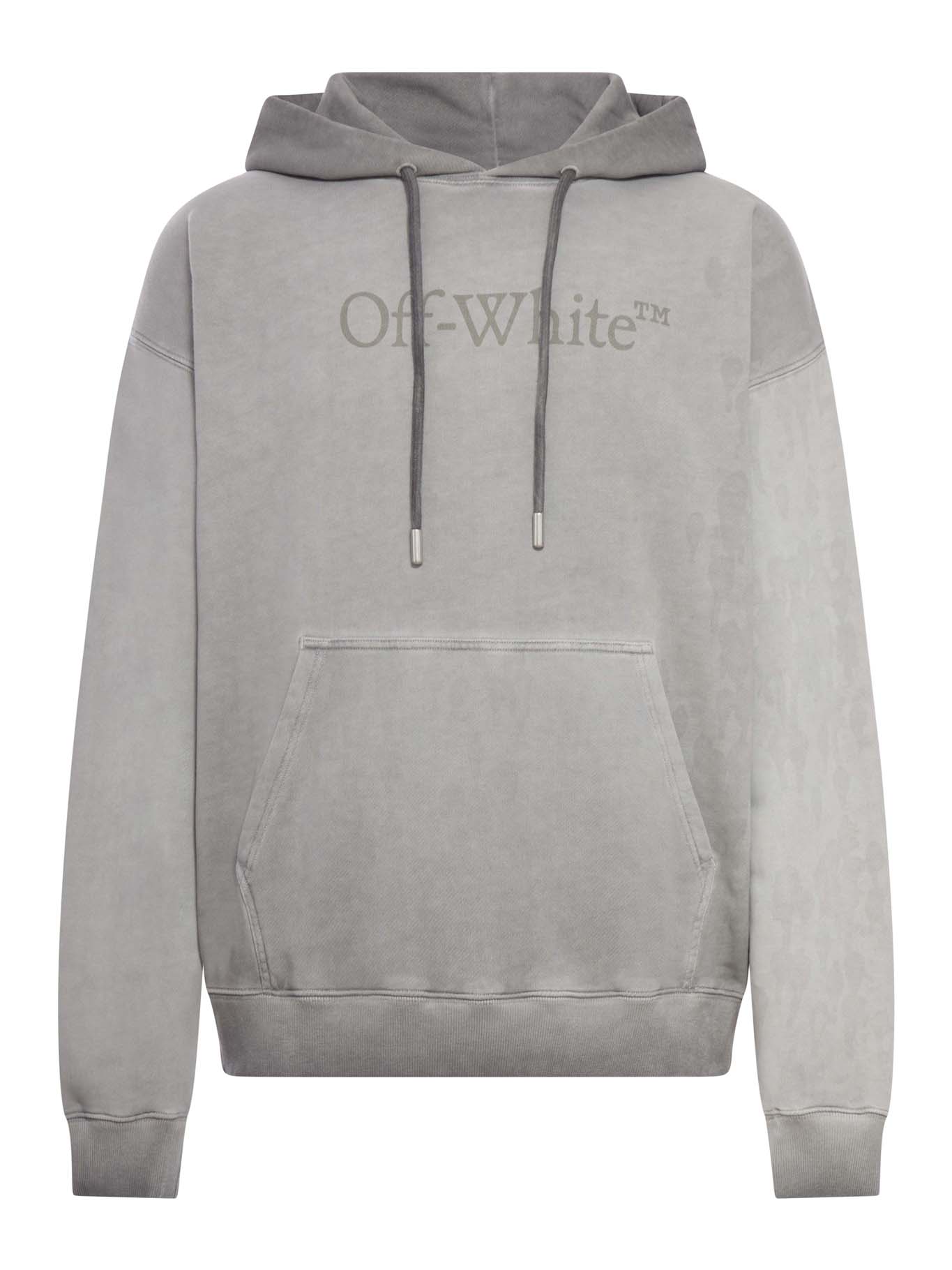 HOODIE IN COTTON WITH DEGRADED EFFECT OMBB085F25FLE00V1212 (Off-White / スウェット・フーディー ) | Off-White (オフホワイト)