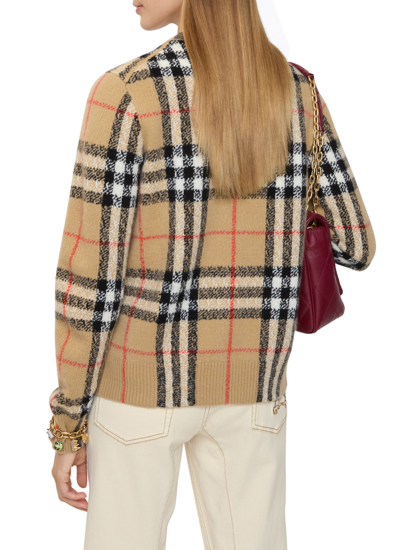 WOOL AND CASHMERE CHECK CARDIGAN 8116947B9368 (Burberry / ニット・セーター・カーディガン ) | Burberry (バーバリー)(2)