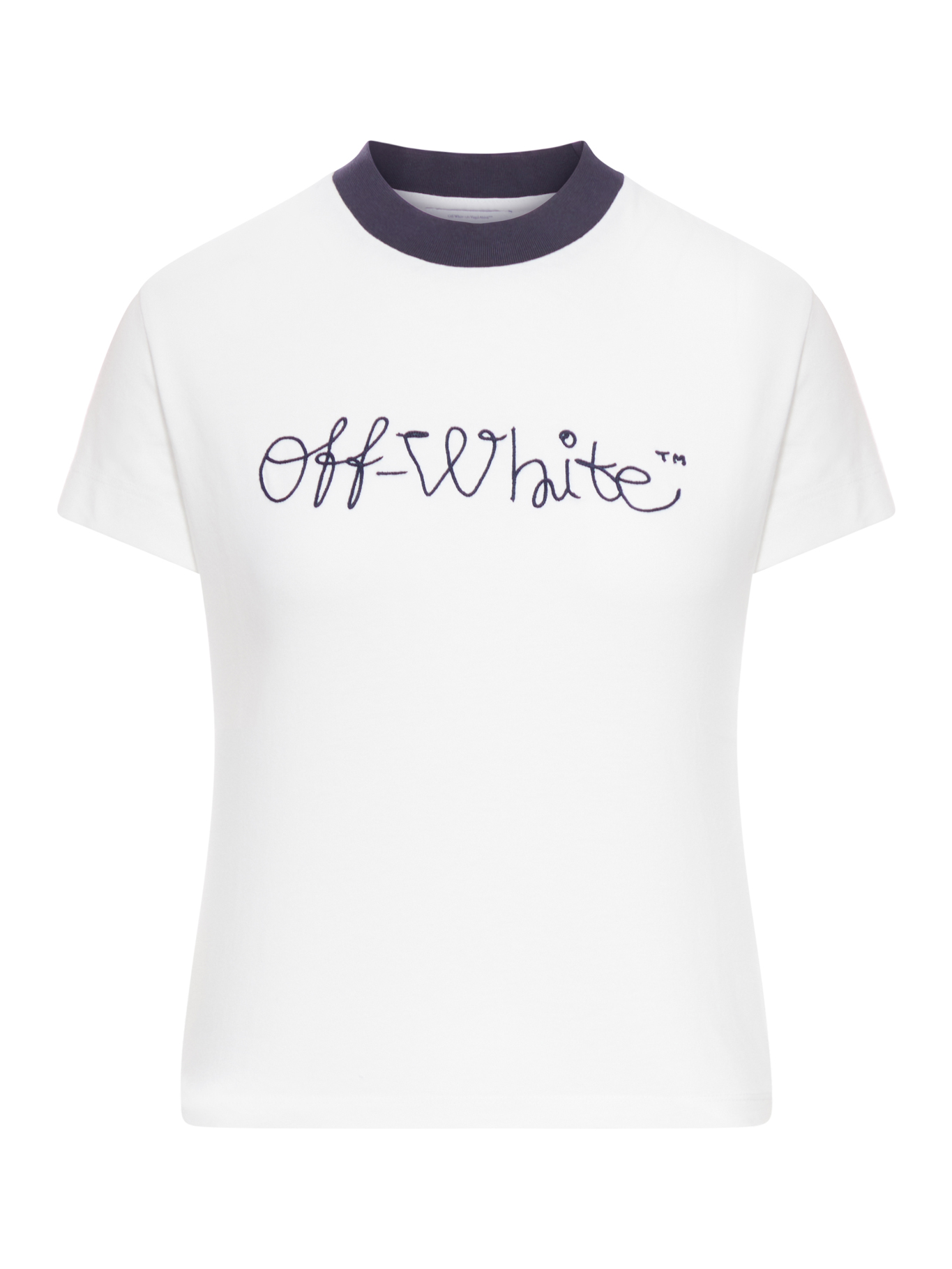 FITTED T-SHIRT WITH EMB LOGO OWAA112F25JER0010148 (Off-White / Tシャツ・カットソー ) | Off-White (オフホワイト)