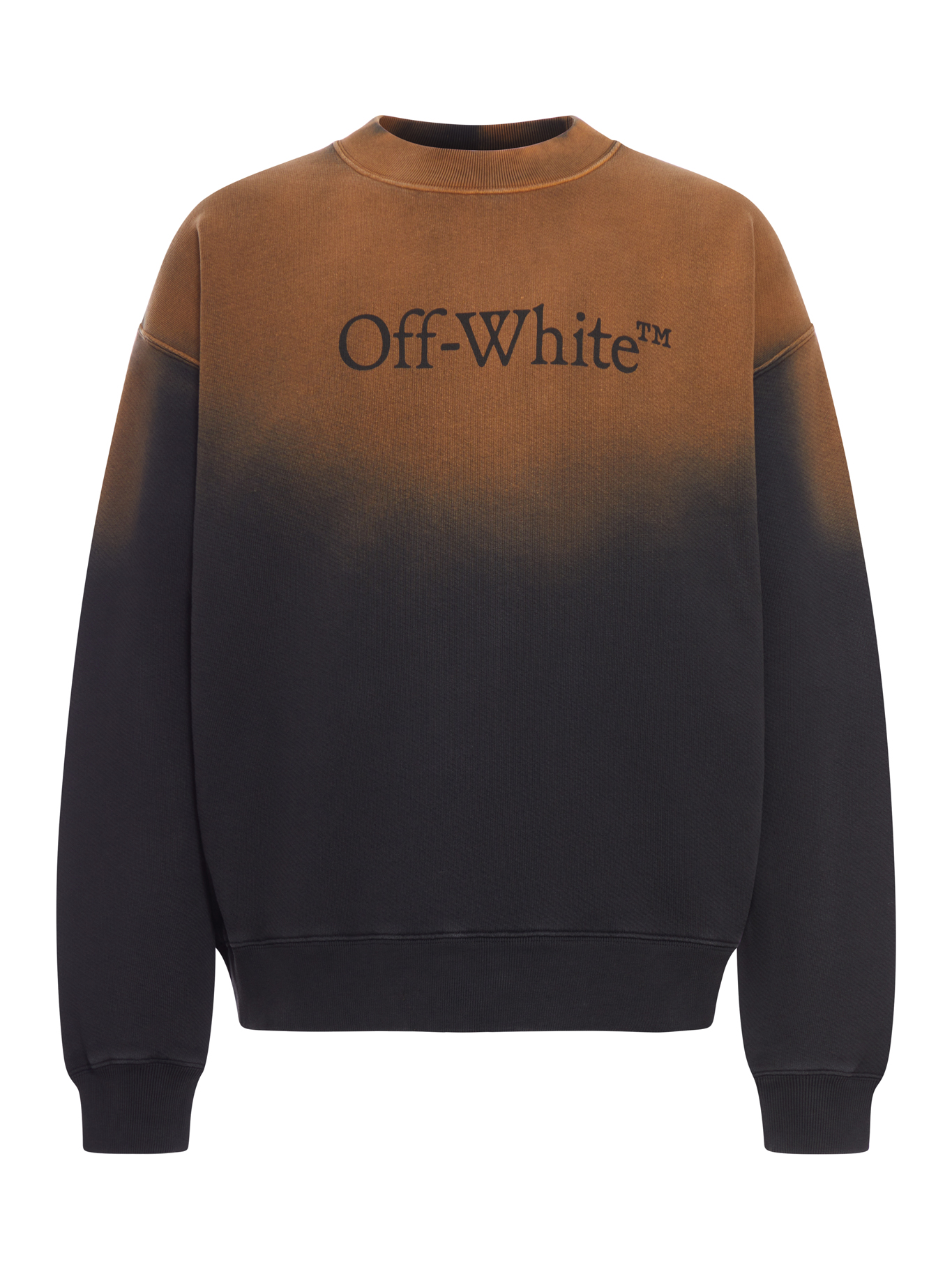 CREW NECK COTTON SWEATSHIRT WITH DEGRADED EFFECT OMBA054F25FLE00C8585 (Off-White / スウェット・フーディー ) | Off-White (オフホワイト)