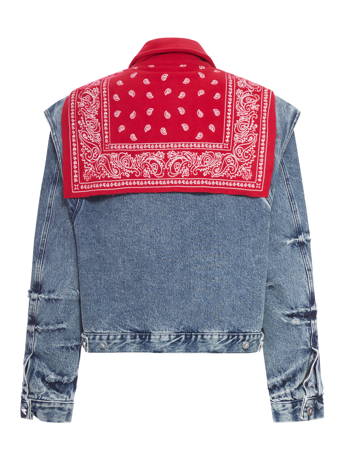 DENIM CAPE JACKET WITH BANDANA EFFECT DFM09027DF121WHBLUWHBLU (PDF / カジュアルジャケット ) | PDF (プロジェクト ドメニコ フォルミケッティ)(1)