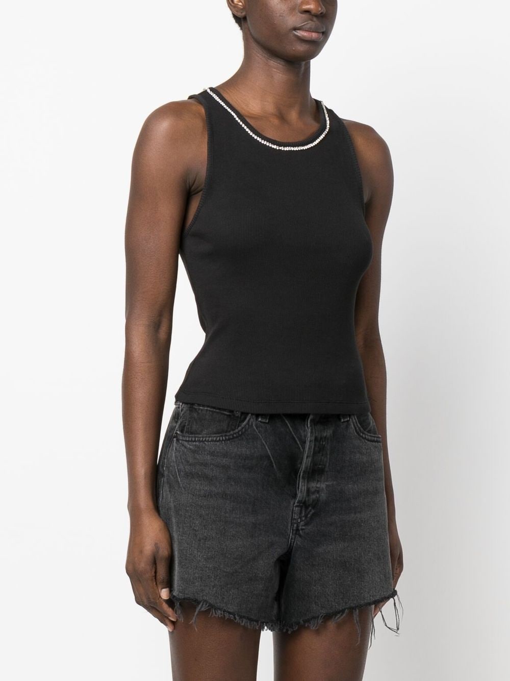 Alice + Olivia Top Black CC302E31034ALLENBLACK (alice + olivia / タンクトップ・キャミソール ) | alice + olivia (アリス アンド オリビア)(1)