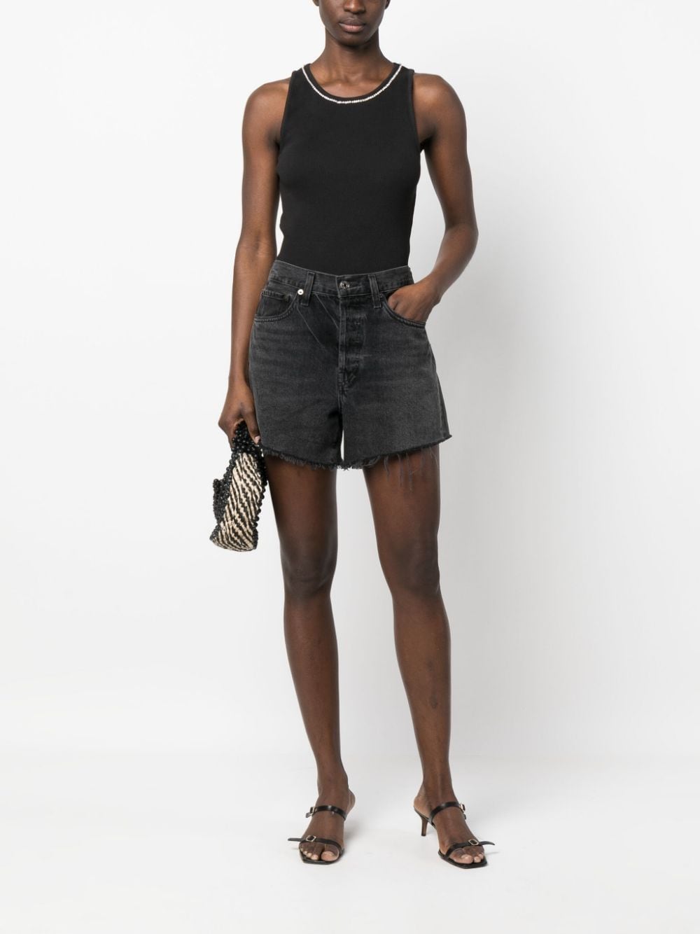 Alice + Olivia Top Black CC302E31034ALLENBLACK (alice + olivia / タンクトップ・キャミソール ) | alice + olivia (アリス アンド オリビア)(3)