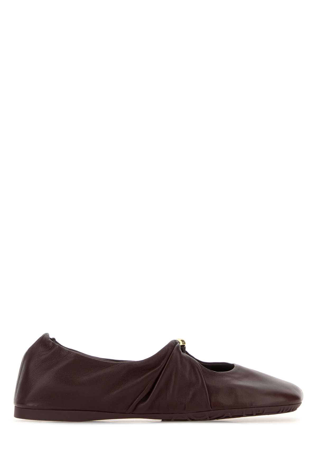 Burgundy nappa leather Pebble ballerinas L815466X46BURGUNDY (LOEWE / フラットシューズ ) | LOEWE (ロエベ)