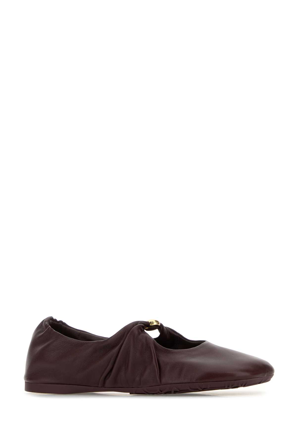 Burgundy nappa leather Pebble ballerinas L815466X46BURGUNDY (LOEWE / フラットシューズ ) | LOEWE (ロエベ)(1)