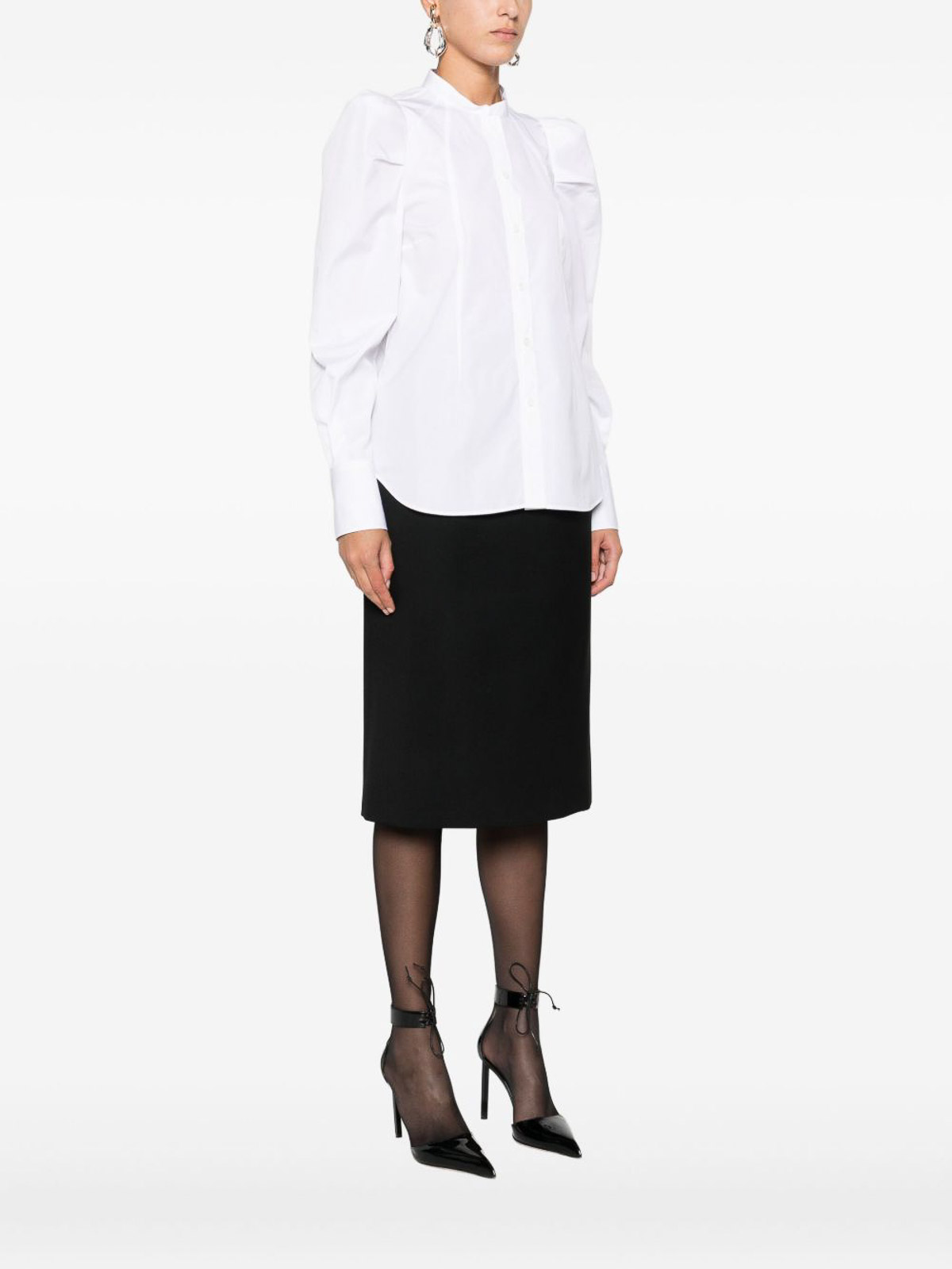 Shirt With Mandarin Collar 848940QAABT9000 (Alexander McQUEEN / シャツ・ブラウス ) | Alexander McQUEEN (アレキサンダー・マックイーン)(3)