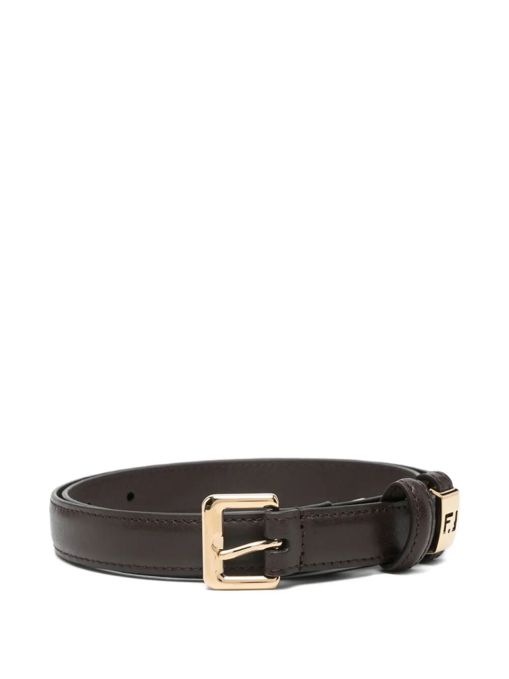 FOREVER FENDI LEATHER SLIM BELT WITH METAL TIP 8C0740ASUOF0L1B (FENDI / ベルト・サスペンダー ) | FENDI (フェンディ)