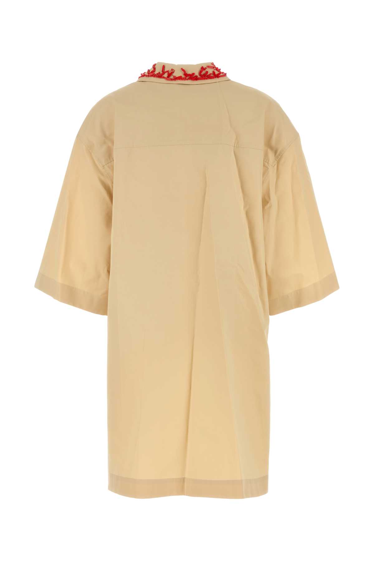 Pastel yellow poplin dress FDD383AUJQF1SAZ (FENDI / ワンピース・ドレス・オールインワン ) | FENDI (フェンディ)(1)