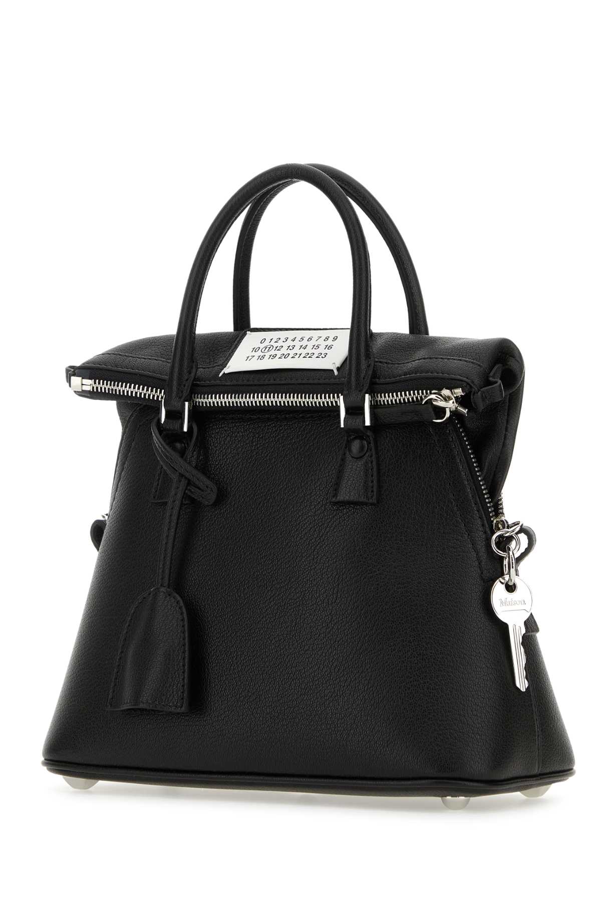 Black leather mini 5AC handbag SB1WG0037P5348T8013 (Maison Margiela / ハンドバッグ・ショルダーバッグ ) | Maison Margiela (メゾン マルジェラ)(1)