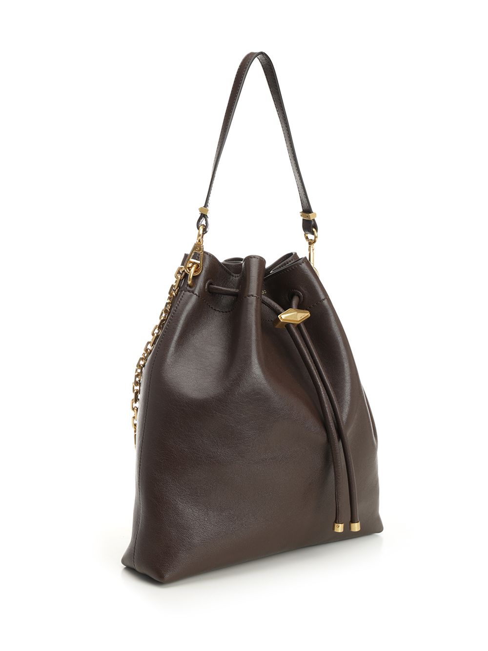 Brown Leather “Cinch” Bucket Bag CINCH (JIMMY CHOO / ハンドバッグ・ショルダーバッグ ) | JIMMY CHOO (ジミー チュウ)(1)