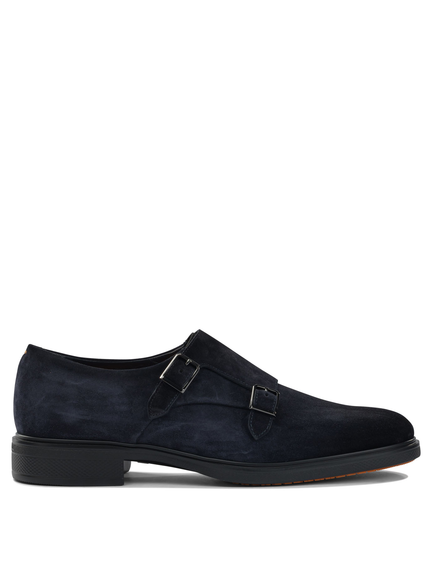 Suede double buckle loafers MGEO18949NEAXGEXU60U60 (Santoni / レースアップ ) | Santoni (サントーニ)
