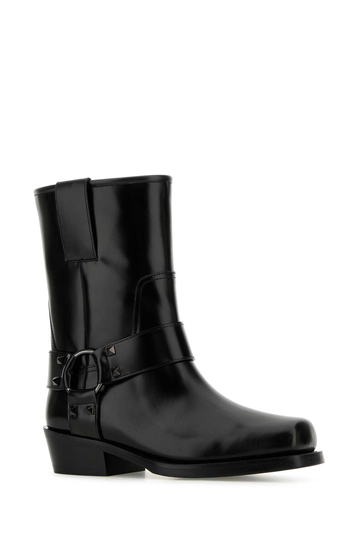 Black leather Biker Rockstud ankle boots 5W0S0KN4NIB0NO (Valentino Garavani / ブーツ ) | Valentino Garavani (ヴァレンティノ)(1)