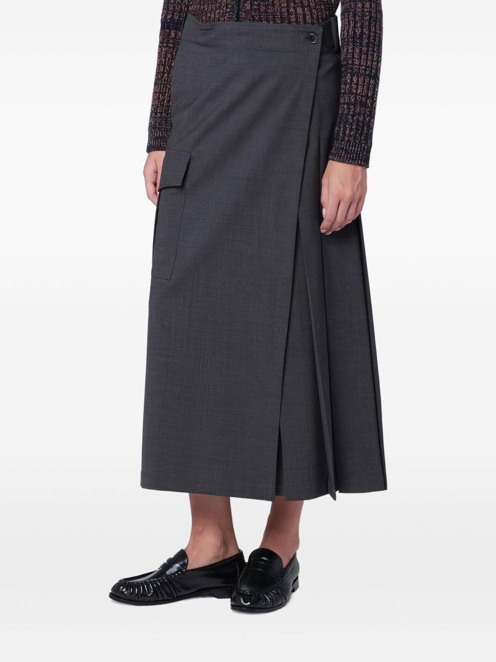 Parosh Skirts Anthracite D621165LUWOOL020 (P.A.R.O.S.H. / スカート ) | P.A.R.O.S.H. (パロッシュ)(1)