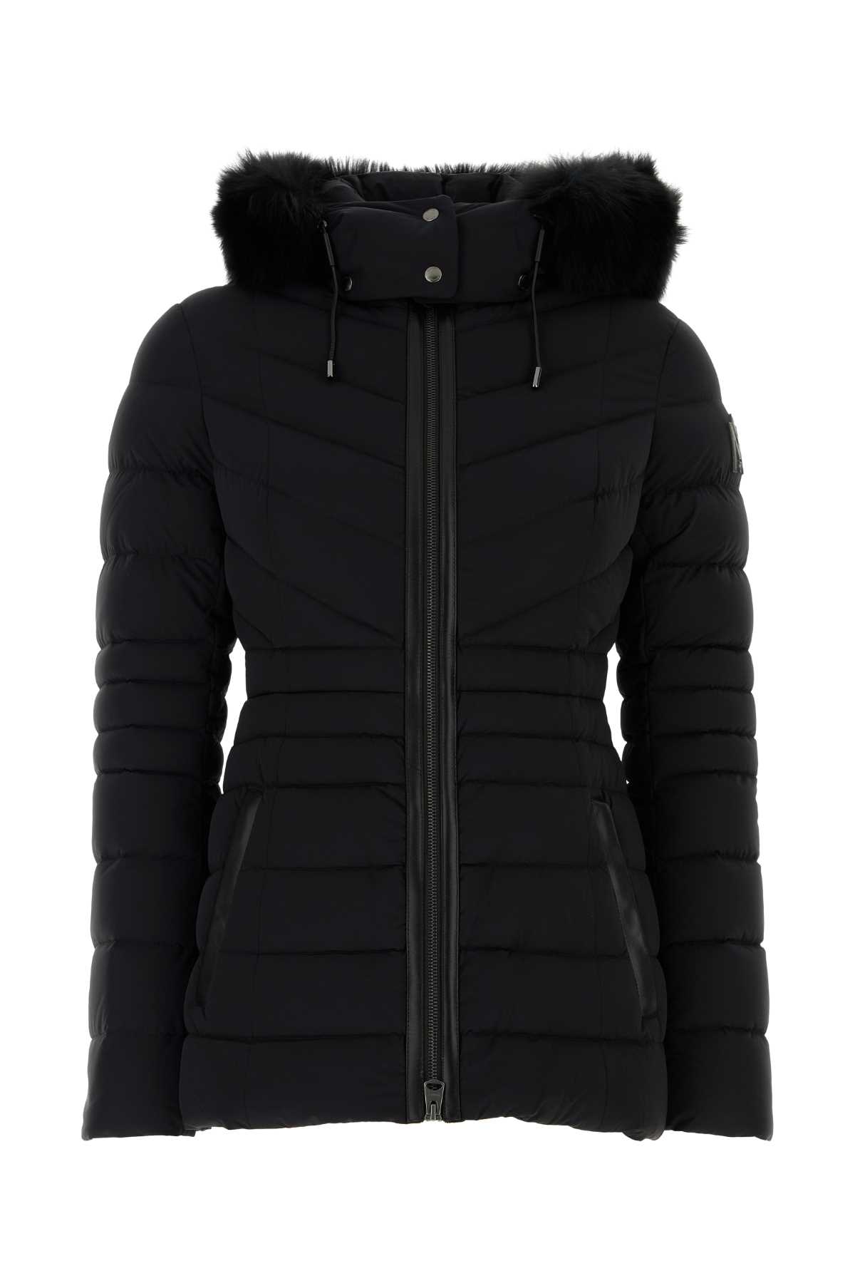 Black stretch nylon Patsy down jacket PATSYBXBLACK (MACKAGE / ダウンジャケット・コート ) | MACKAGE (マッカージュ)