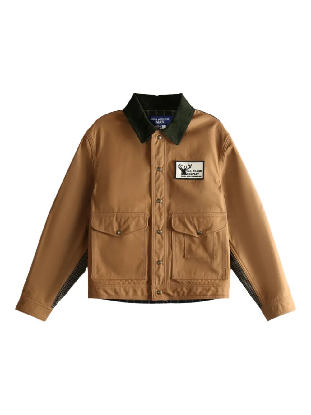 X FILSON COTTON OXFORD AND WOOL WORKWEAR BLOUSON WPJ0140511BEIGENAVYGREEN (JUNYA WATANABE / カジュアルジャケット ) | JUNYA WATANABE (ジュンヤ ワタナベ)