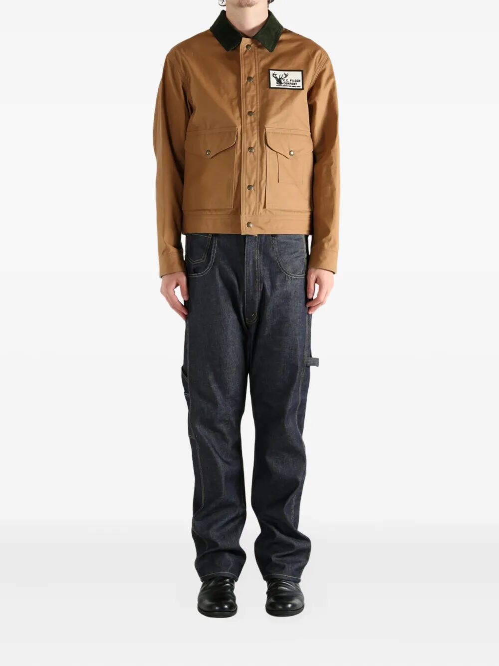 X FILSON COTTON OXFORD AND WOOL WORKWEAR BLOUSON WPJ0140511BEIGENAVYGREEN (JUNYA WATANABE / カジュアルジャケット ) | JUNYA WATANABE (ジュンヤ ワタナベ)(1)