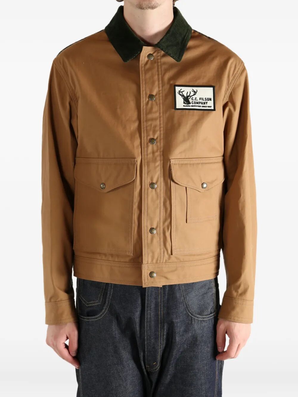 X FILSON COTTON OXFORD AND WOOL WORKWEAR BLOUSON WPJ0140511BEIGENAVYGREEN (JUNYA WATANABE / カジュアルジャケット ) | JUNYA WATANABE (ジュンヤ ワタナベ)(2)