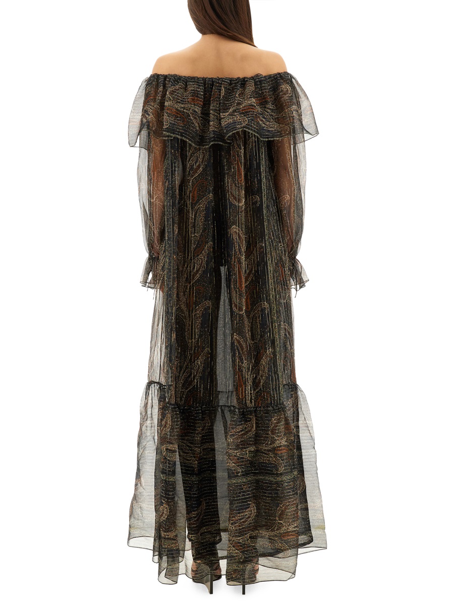SILK LUREX CREPONNE DRESS 817332Y3K614052 (Saint Laurent / ワンピース・ドレス・オールインワン ) | Saint Laurent (サンローラン)(2)