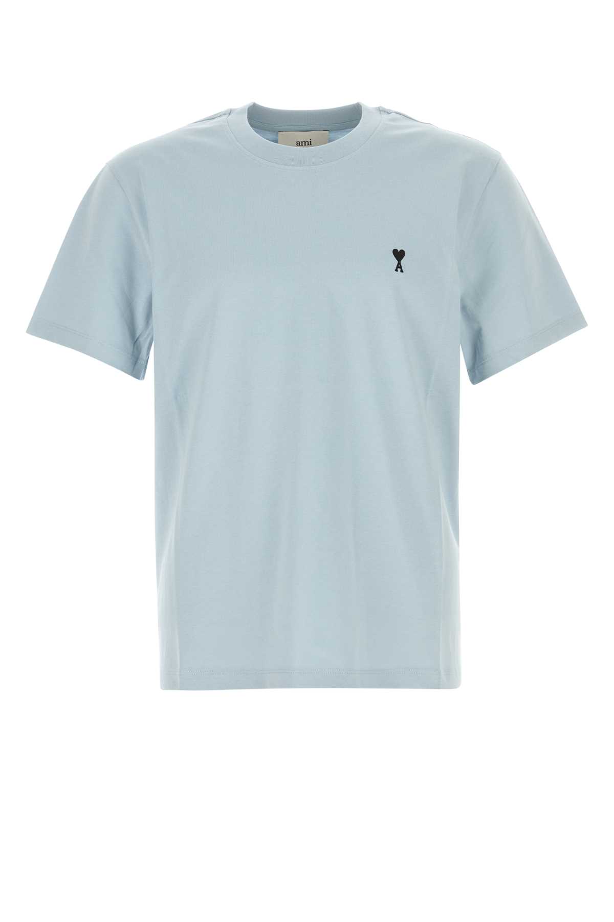 Light blue cotton t-shirt HTS3467244506 (AMI Paris / Tシャツ・カットソー ) | AMI Paris (アミパリス)