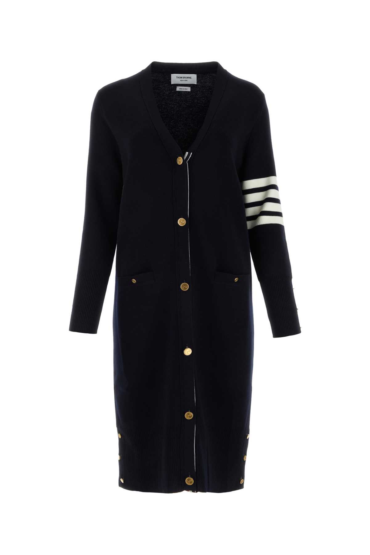 Midnight blue wool Milano cardigan FKC289A00014415 (Thom Browne / ニット・セーター・カーディガン ) | Thom Browne (トム・ブラウン)