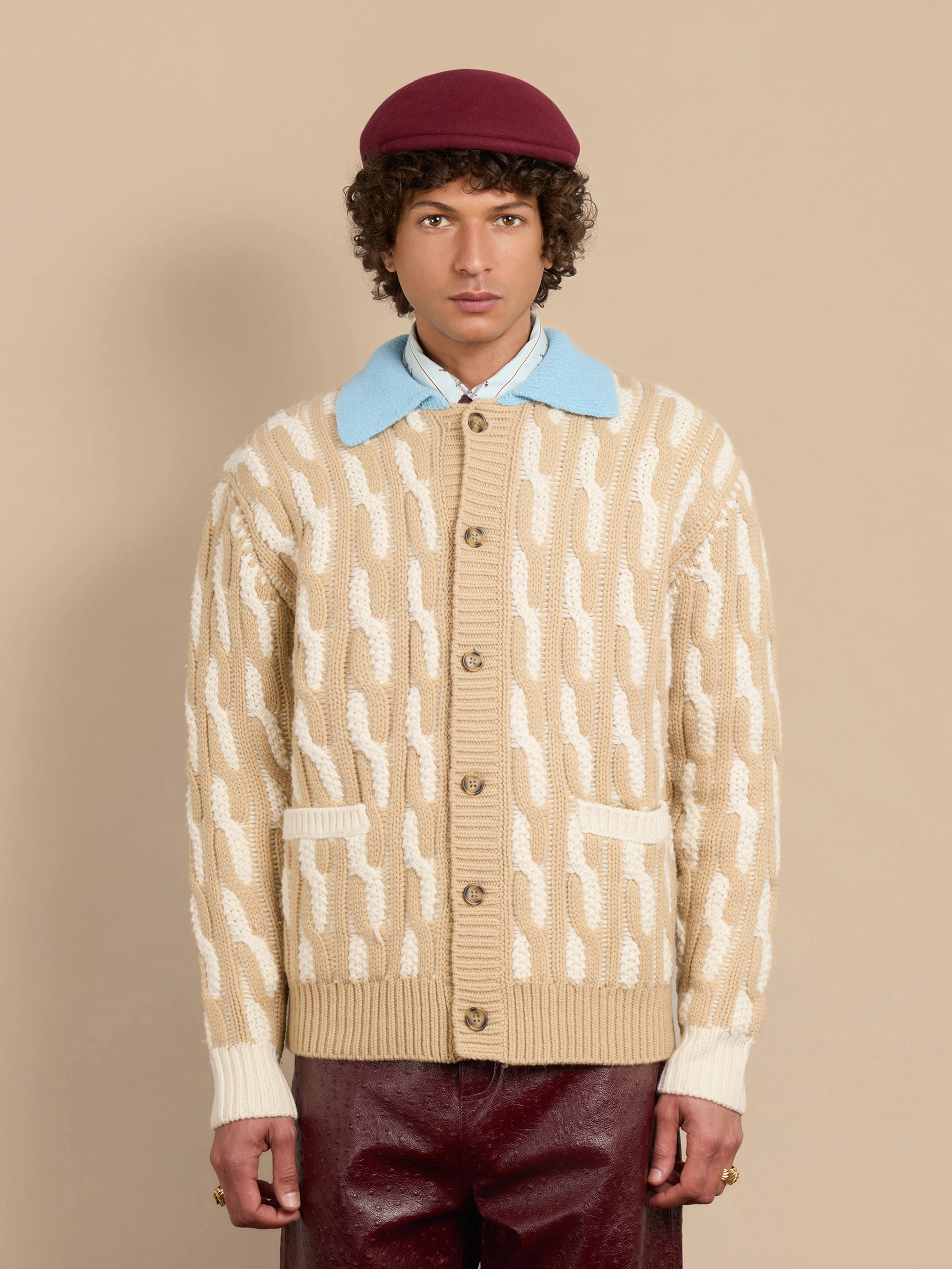DROLE DE MONSIEUR Sweaters Beige ICA157WO018OW (Drôle De Monsieur / ニット・セーター・カーディガン ) | Drôle De Monsieur (ドロールドムッシュ)(1)