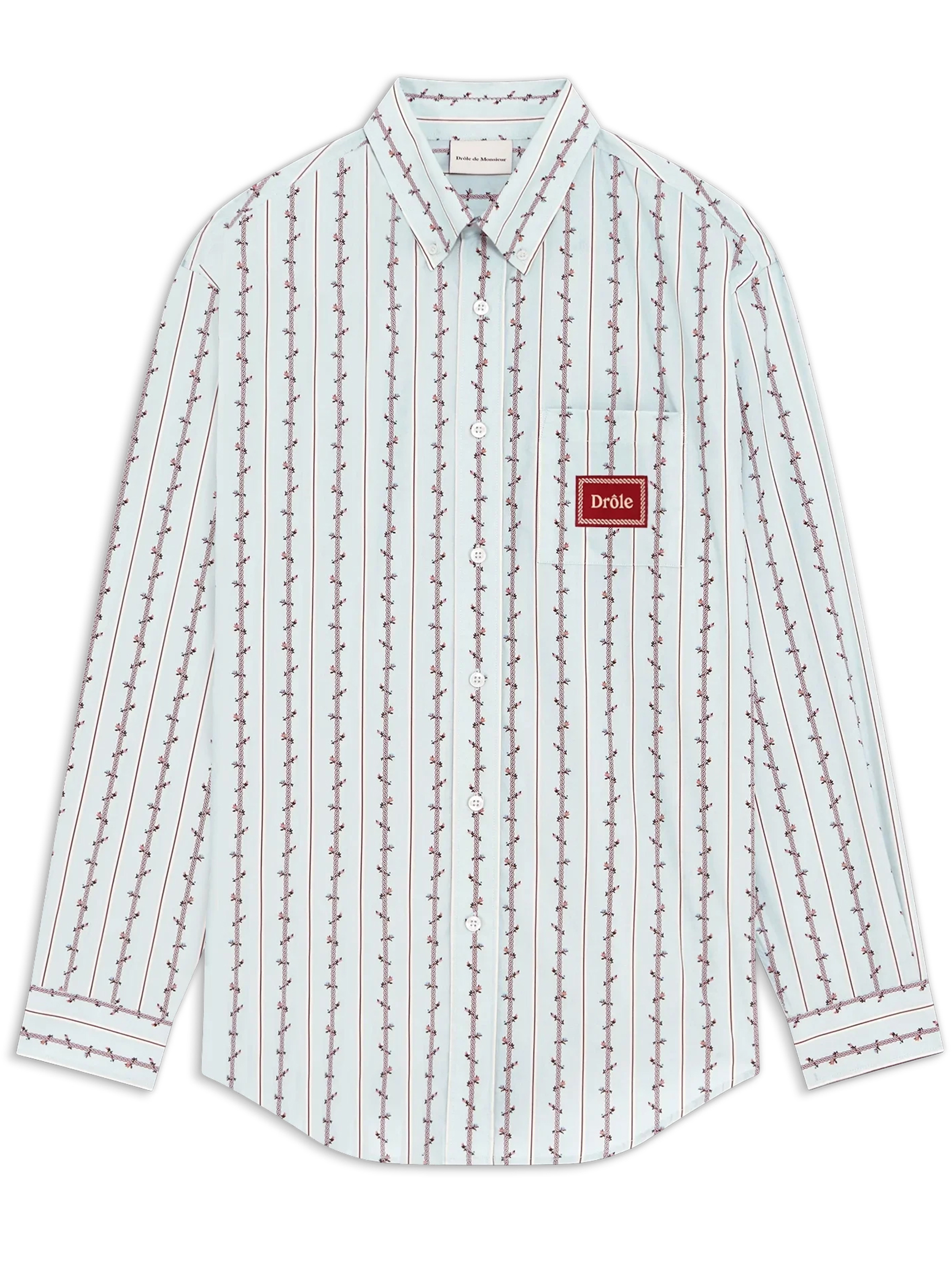 DROLE DE MONSIEUR Shirts Clear Blue ISH240CO166LBE (Drôle De Monsieur / シャツ・ブラウス ) | Drôle De Monsieur (ドロールドムッシュ)