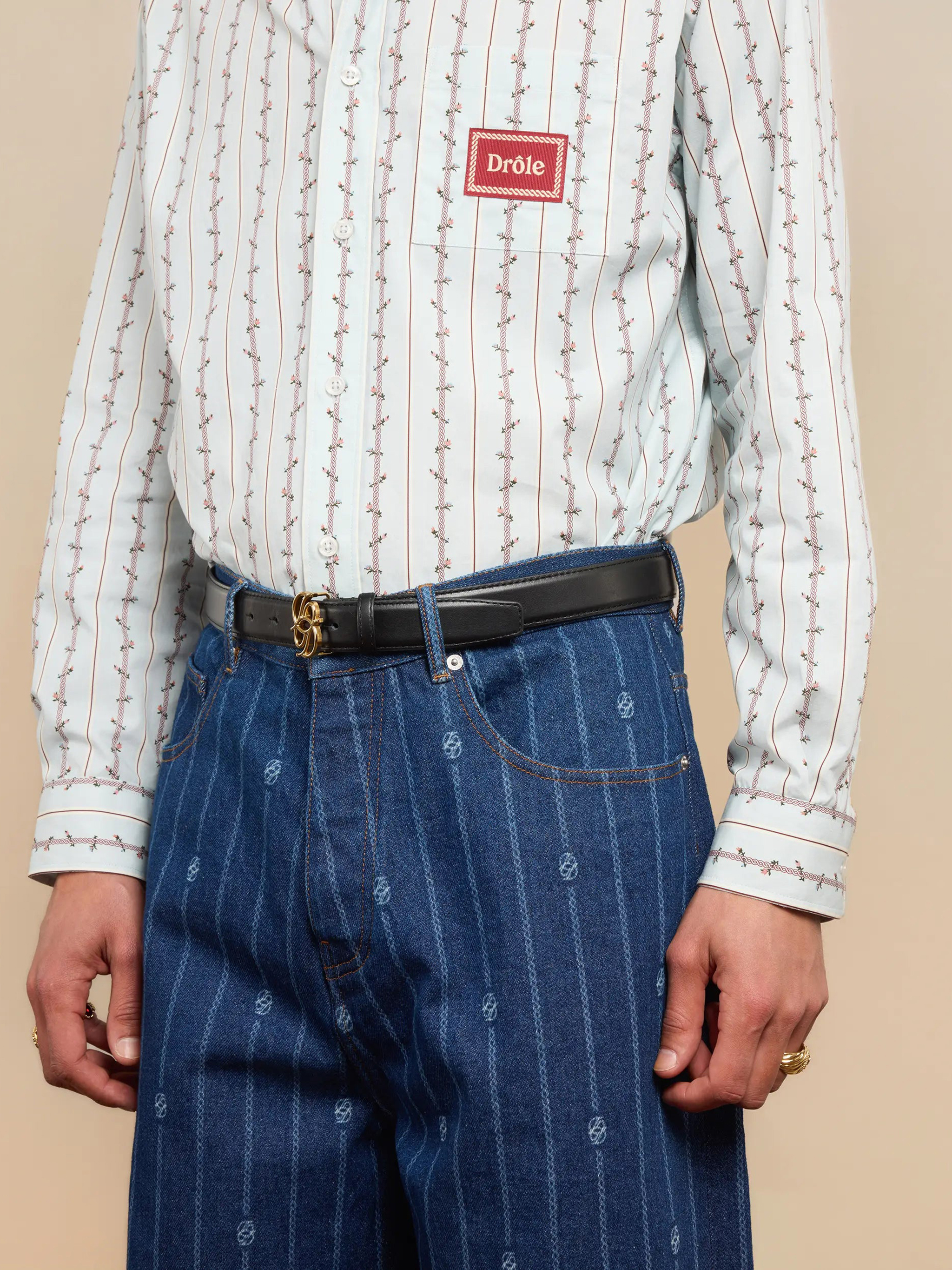 DROLE DE MONSIEUR Shirts Clear Blue ISH240CO166LBE (Drôle De Monsieur / シャツ・ブラウス ) | Drôle De Monsieur (ドロールドムッシュ)(2)