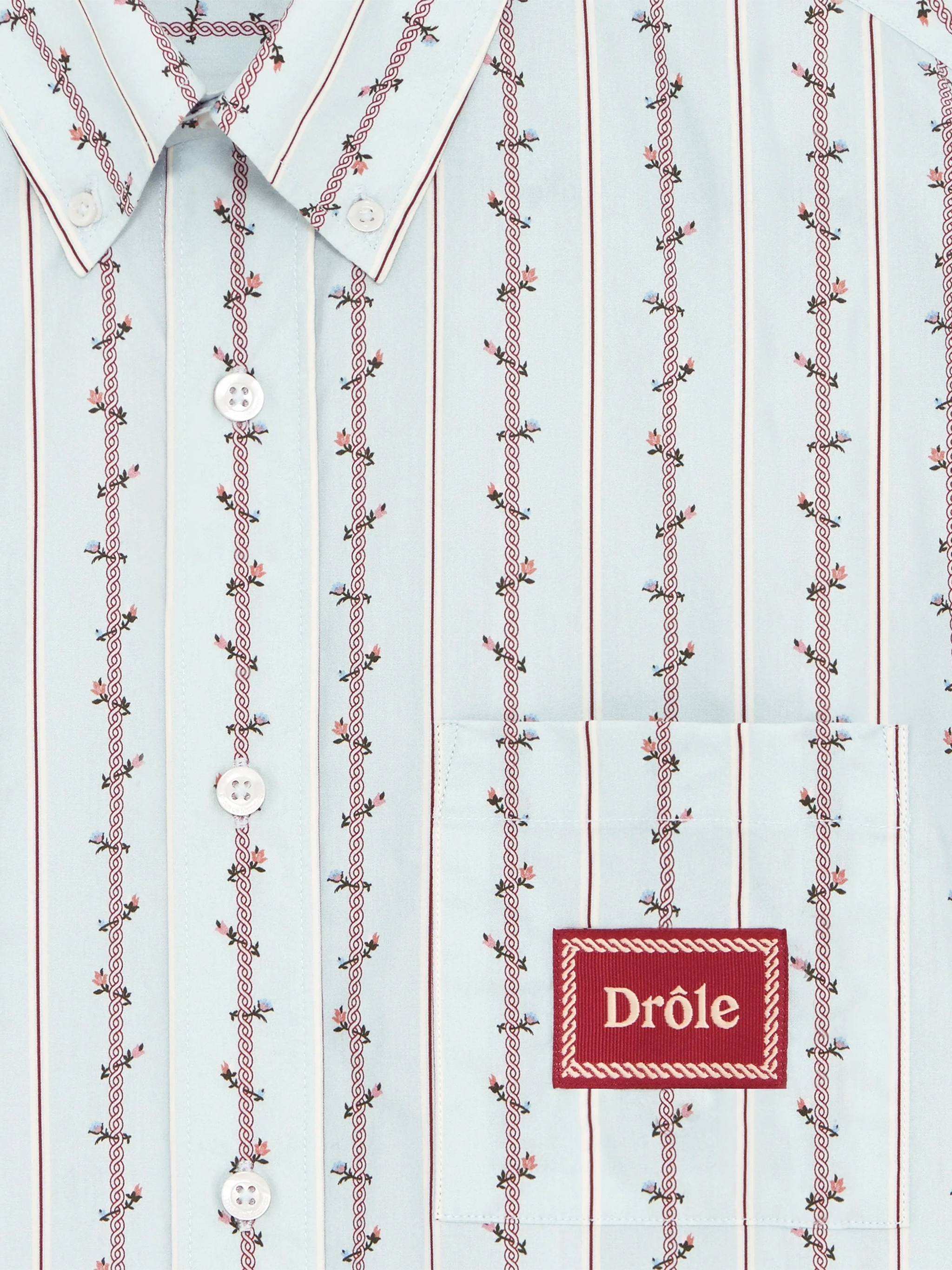 DROLE DE MONSIEUR Shirts Clear Blue ISH240CO166LBE (Drôle De Monsieur / シャツ・ブラウス ) | Drôle De Monsieur (ドロールドムッシュ)(3)