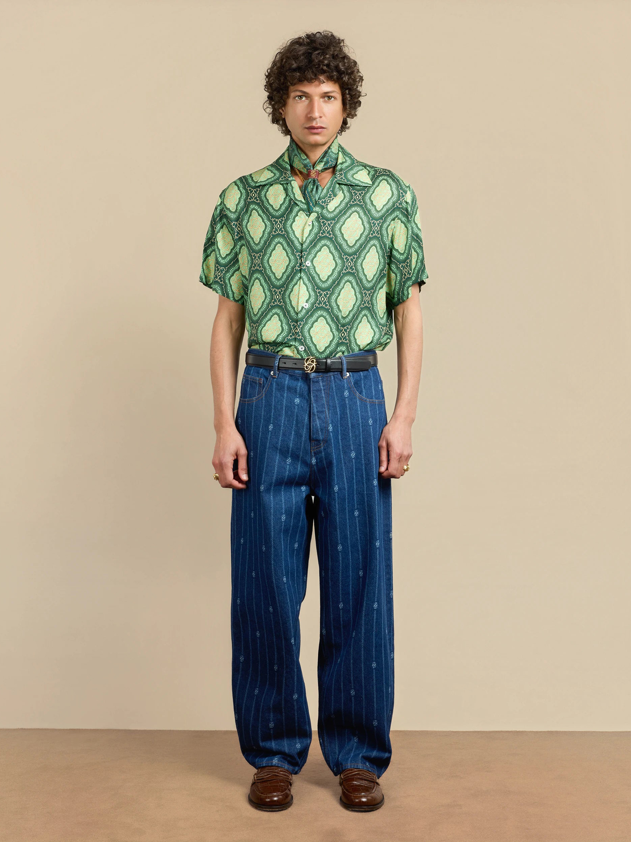 DROLE DE MONSIEUR Shirts Green ISH230VI022GN (Drôle De Monsieur / シャツ・ブラウス ) | Drôle De Monsieur (ドロールドムッシュ)(1)