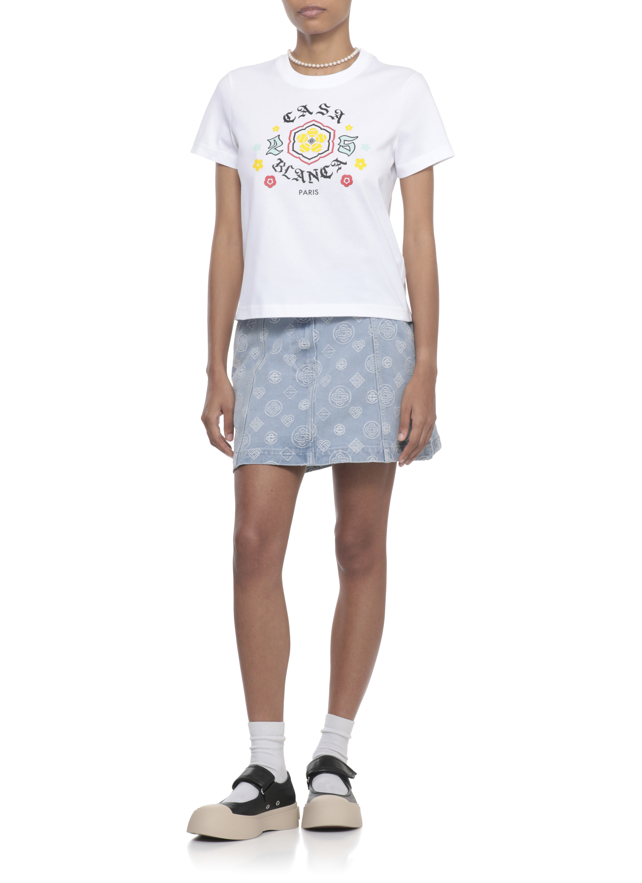 Casablanca T-shirts and Polos White WAW25JTS02002WHITE (Casablanca / Tシャツ・カットソー ) | Casablanca (カサブランカ)(1)