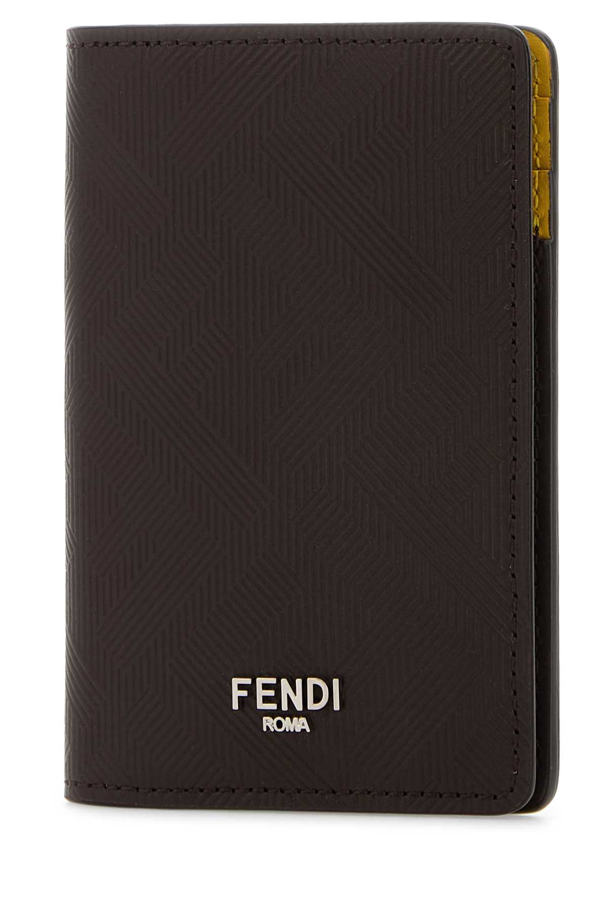 Dark brown leather Fendi Shadow card holder 7M0349AJF4F1ULA (FENDI / 財布・カードケース ) | FENDI (フェンディ)(1)