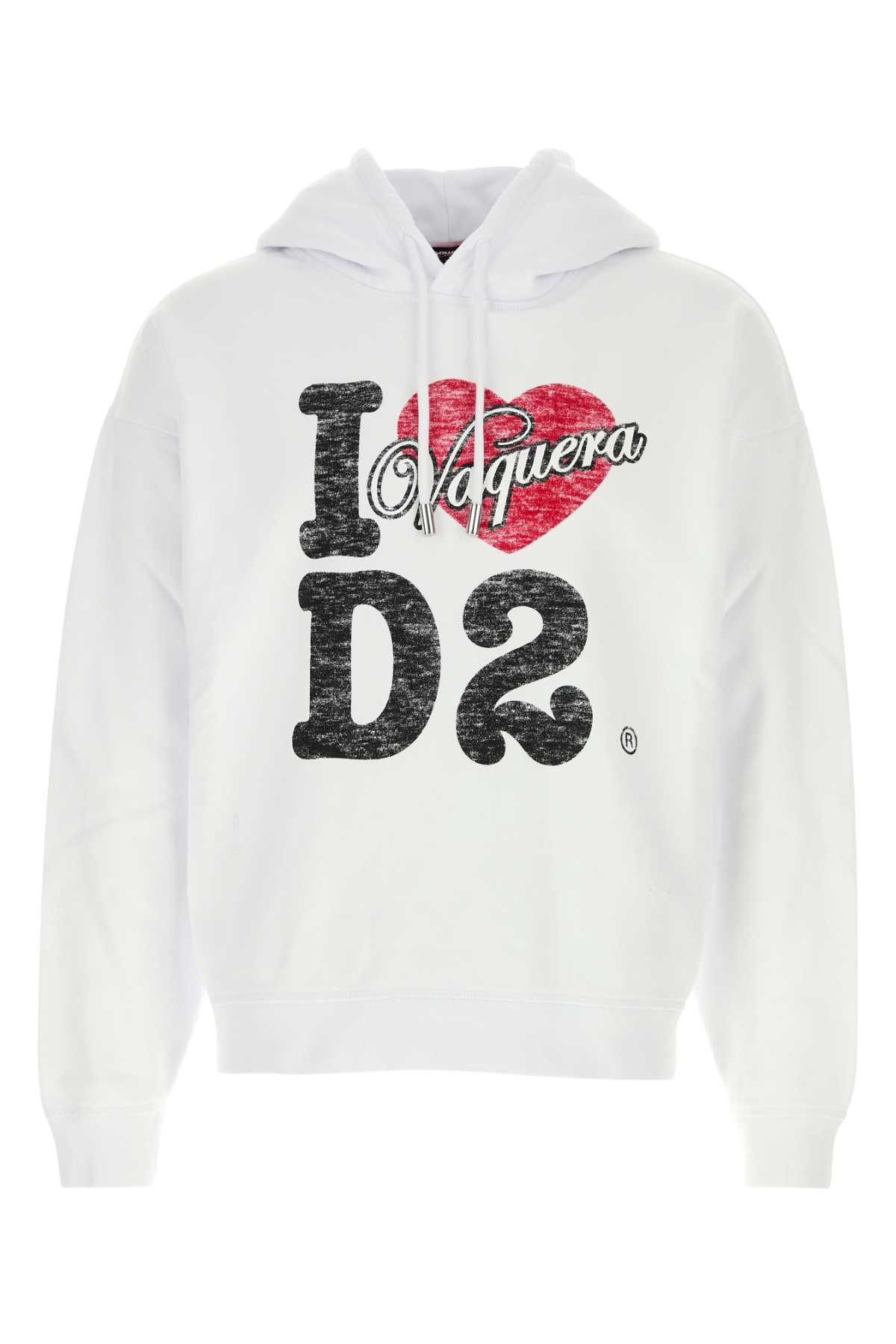 White cotton sweatshirt S71GU0747S25516100 (Dsquared2 / スウェット・フーディー ) | Dsquared2 (ディースクエアード)