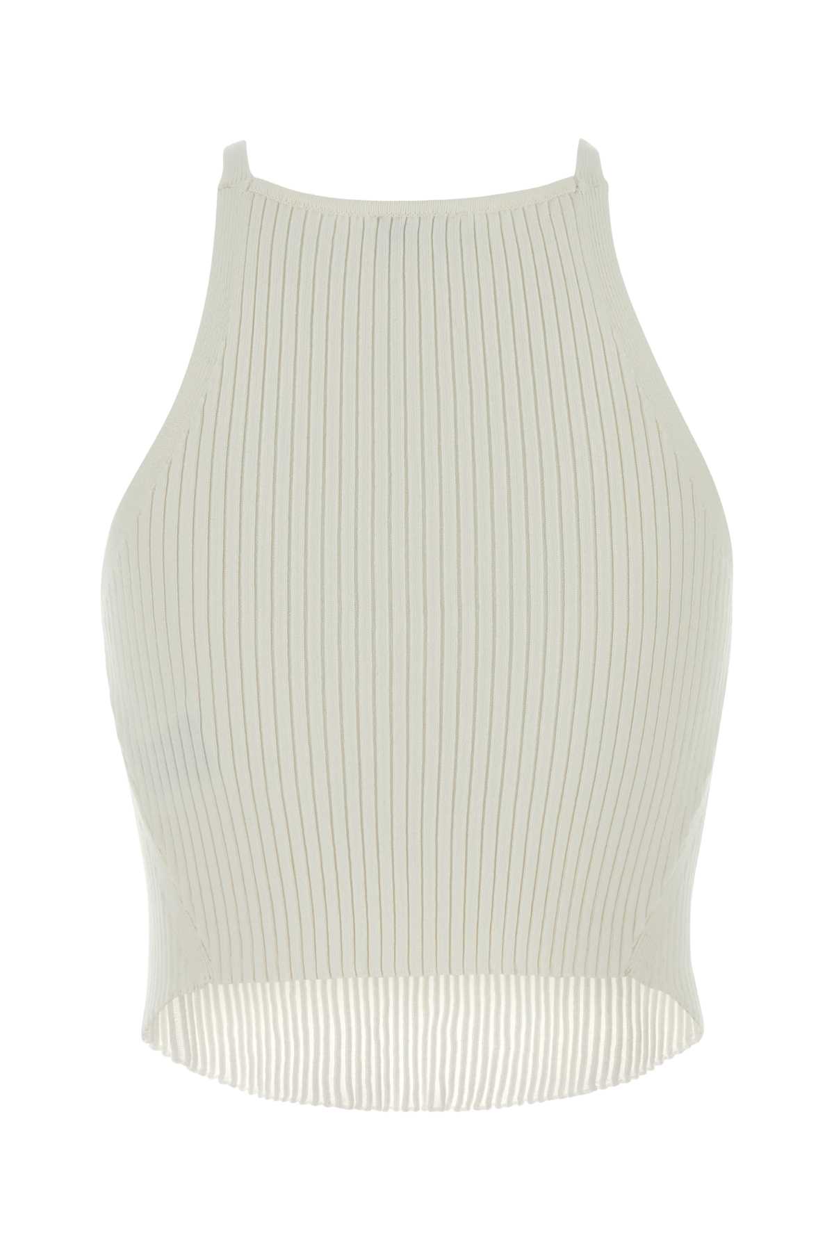 White viscose blend tank top 325MTO450FI00010001 (Courrèges / タンクトップ・キャミソール ) | Courrèges (クレージュ)(1)