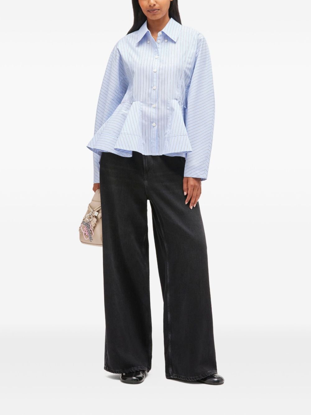 GANNI Shirts Light Blue W082401M (GANNI / シャツ・ブラウス ) | GANNI (ガニー)(1)