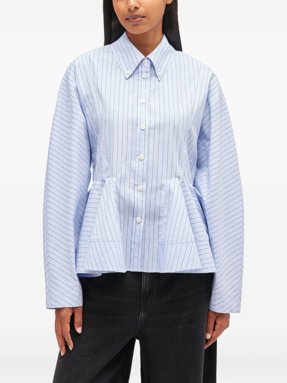GANNI Shirts Light Blue W082401M (GANNI / シャツ・ブラウス ) | GANNI (ガニー)(2)