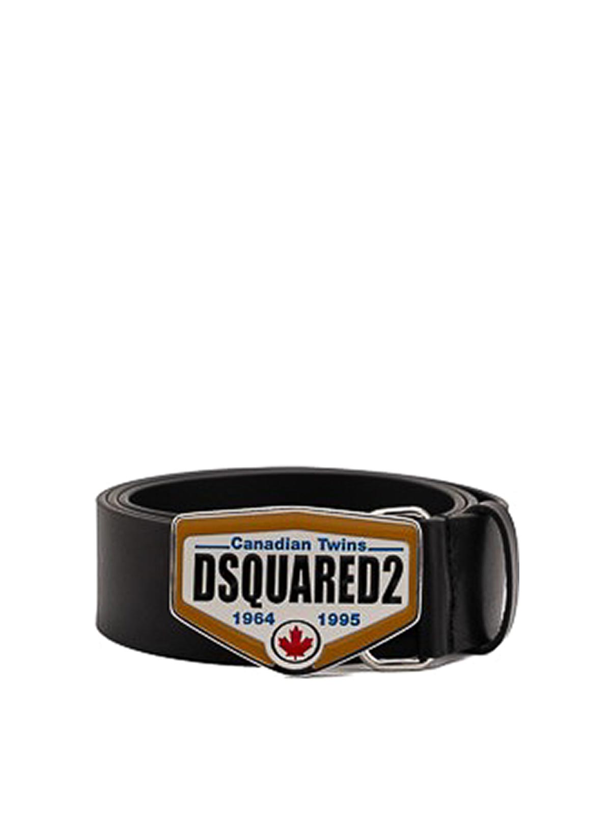 Dsquared2 レザー ベルト M ブラウン DSQUARED2 ブラウンレザーベルト
