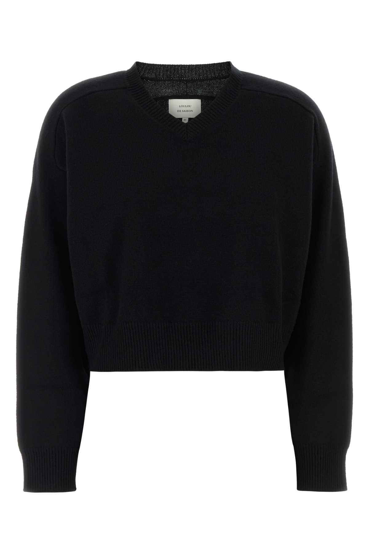 Black cashmere Anzor oversize sweater ANZORLDSBLACK (LOULOU STUDIO / ニット・セーター・カーディガン ) | LOULOU STUDIO (ルルスタジオ)