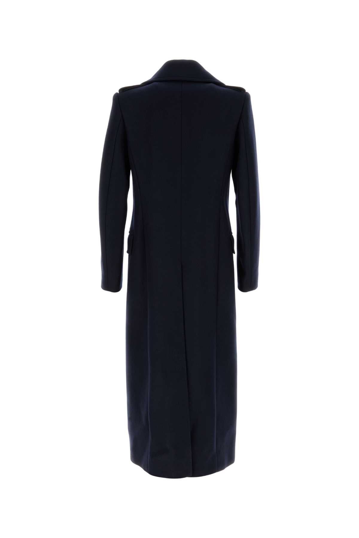 Navy blue wool blend Rafaell coat 2520202352216509 (Dries Van Noten / コート ) | Dries Van Noten (ドリスヴァンノッテン)(1)