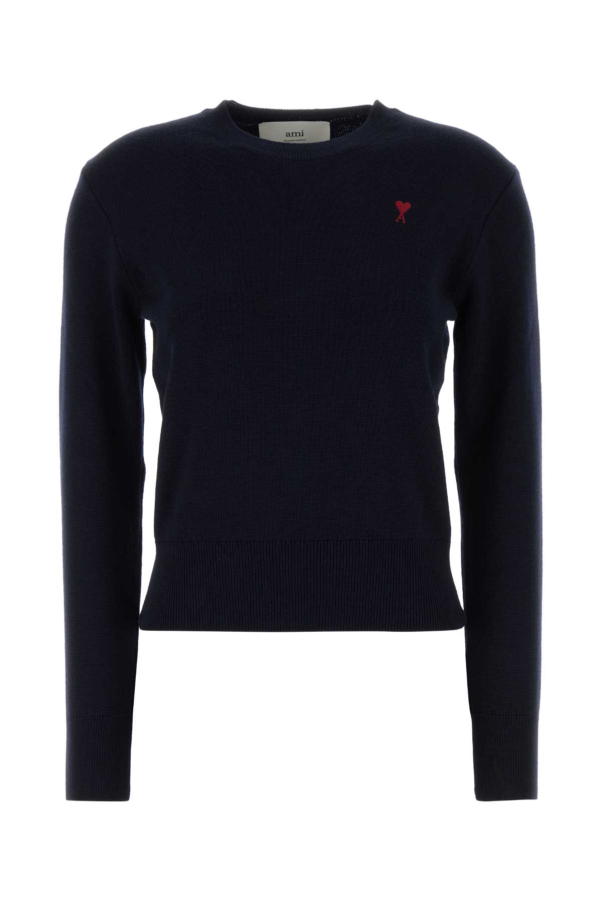 Midnight blue wool sweater FKS826001414 (AMI Paris / ニット・セーター・カーディガン ) | AMI Paris (アミパリス)