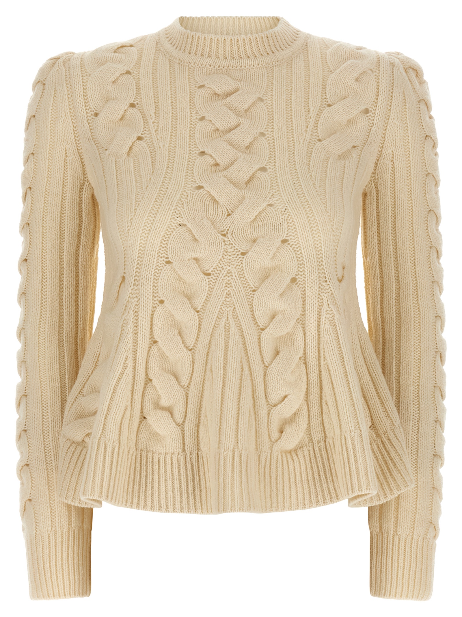 'Peplum Cable' sweater 848809Q1BE19004 (Alexander McQUEEN / ニット・セーター・カーディガン ) | Alexander McQUEEN (アレキサンダー・マックイーン)