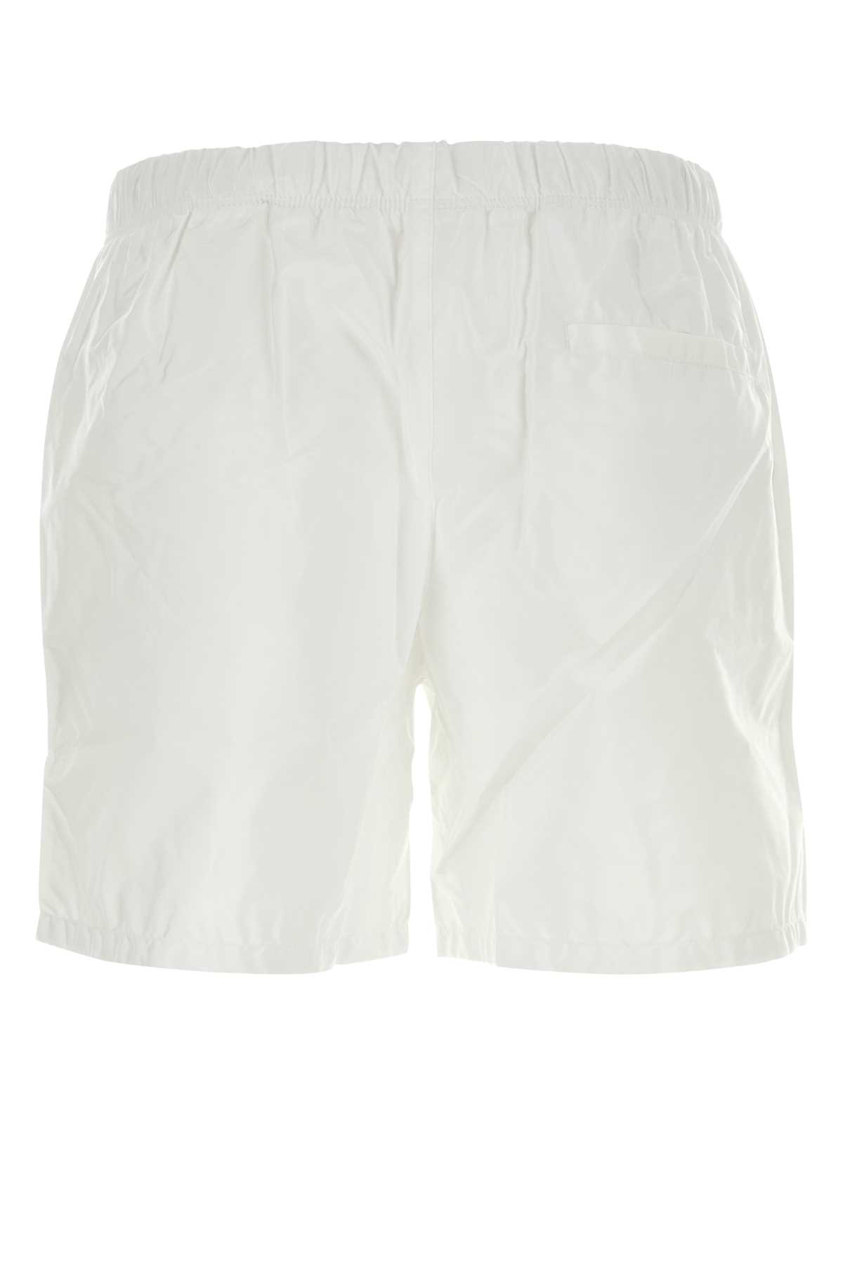 White Re-Nylon swimming shorts UB372SOOO1WQ9F0009 (Prada / スイムウェア ) | Prada (プラダ)(1)