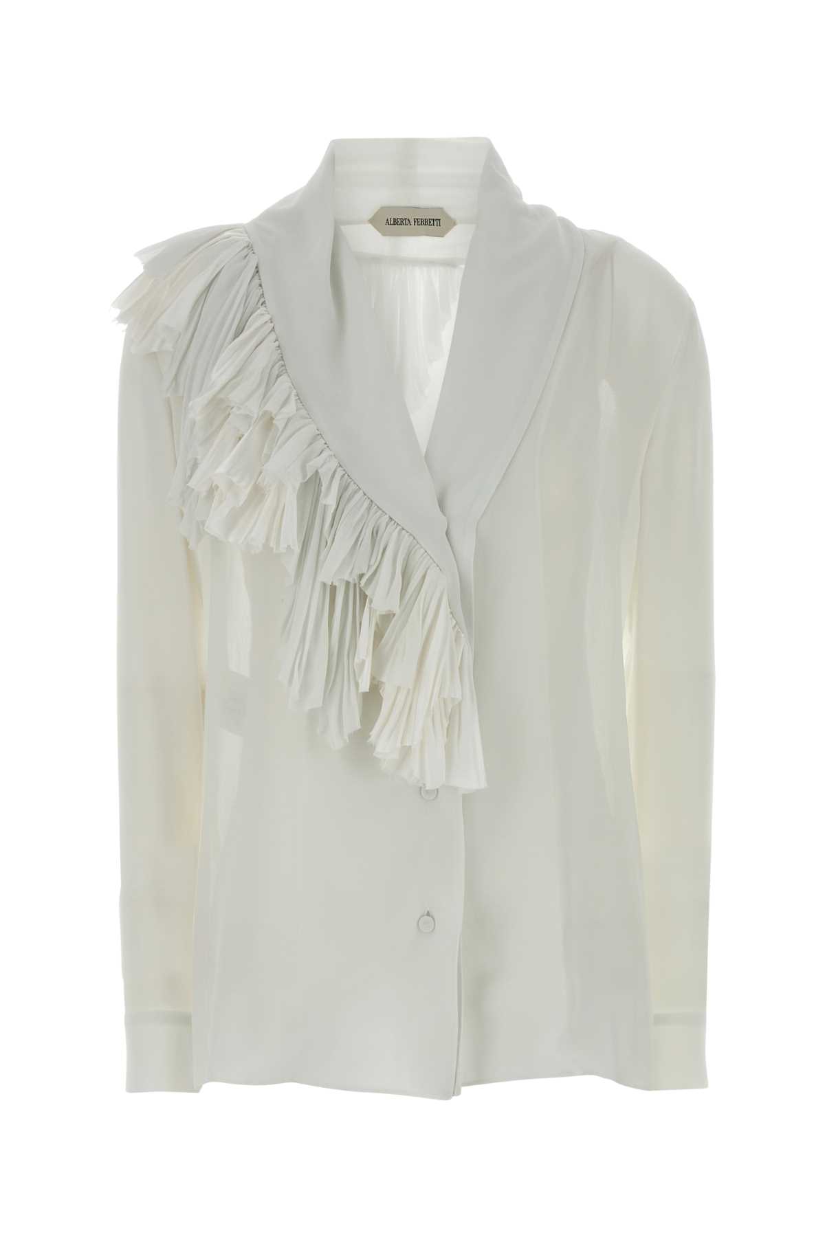 White crepe shirt A020551160002 (ALBERTA FERRETTI / シャツ・ブラウス ) | ALBERTA FERRETTI (アルベルタ フェレッティ)