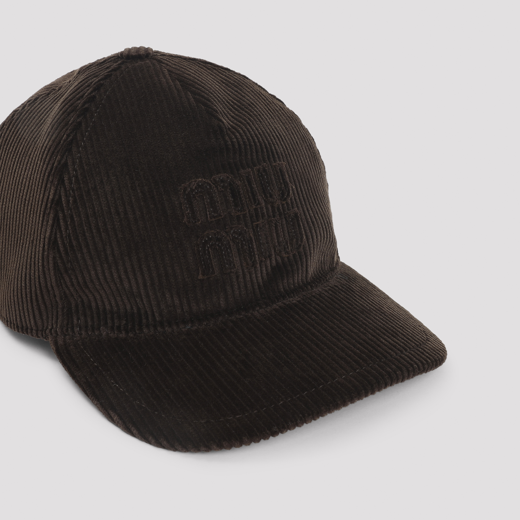 Dark brown corduroy baseball cap 5HC1792F81F0192 (MIU MIU / 帽子 ) | MIU MIU (ミュウミュウ)(3)